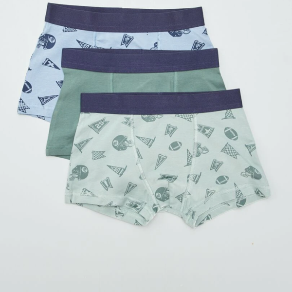 Lot de boxers vert bleu