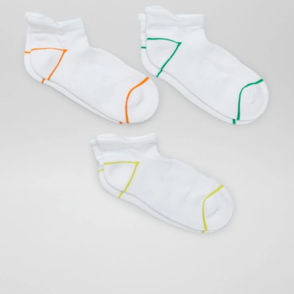 Lot de chaussettes de sport invisibles blanc